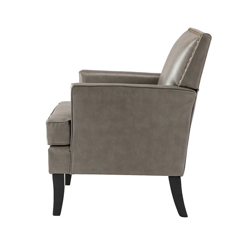 Nileus Contemporary and Classic Polyester Accent Chair with Solid Wooden Legs by HULALA HOME
