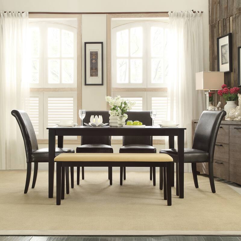 Wilmington 60" Black Finish Dining Set by iNSPIRE Q Classic