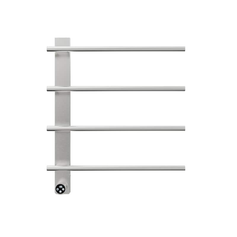 Wall Mounted Heated Towel Rack for Bathroom - Brushed
