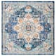 SAFAVIEH Madison Diederike Boho Medallion Distressed Rug - 11' x 11' Square - Blue/Light Blue