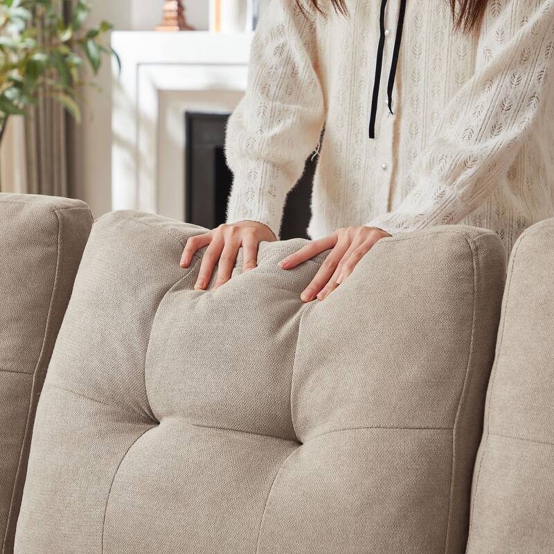 76.18" Upholstered Sleeper Pull Out Sofa Couch with Storage Chaise
