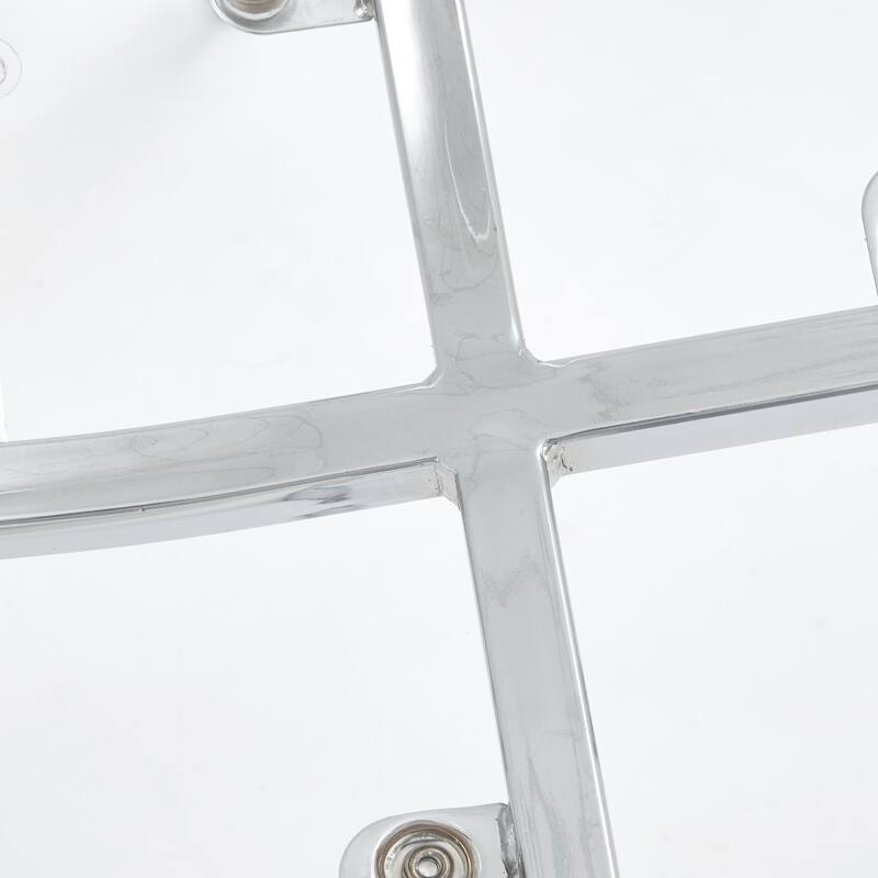 71" Dining Table Set for 6-8, Rectangular Kitchen Table with Transparent Plastic Chairs, Modern Glass Dining Room Table Set