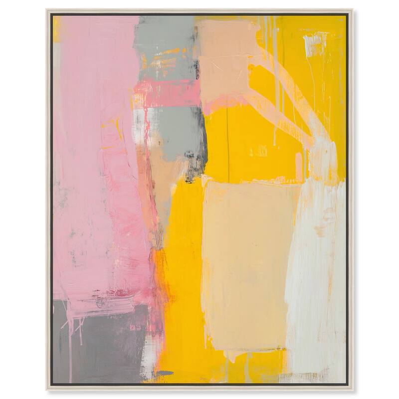 Tangerine Blush I Canvas by Art Remedy - 36" x 45" - Silver