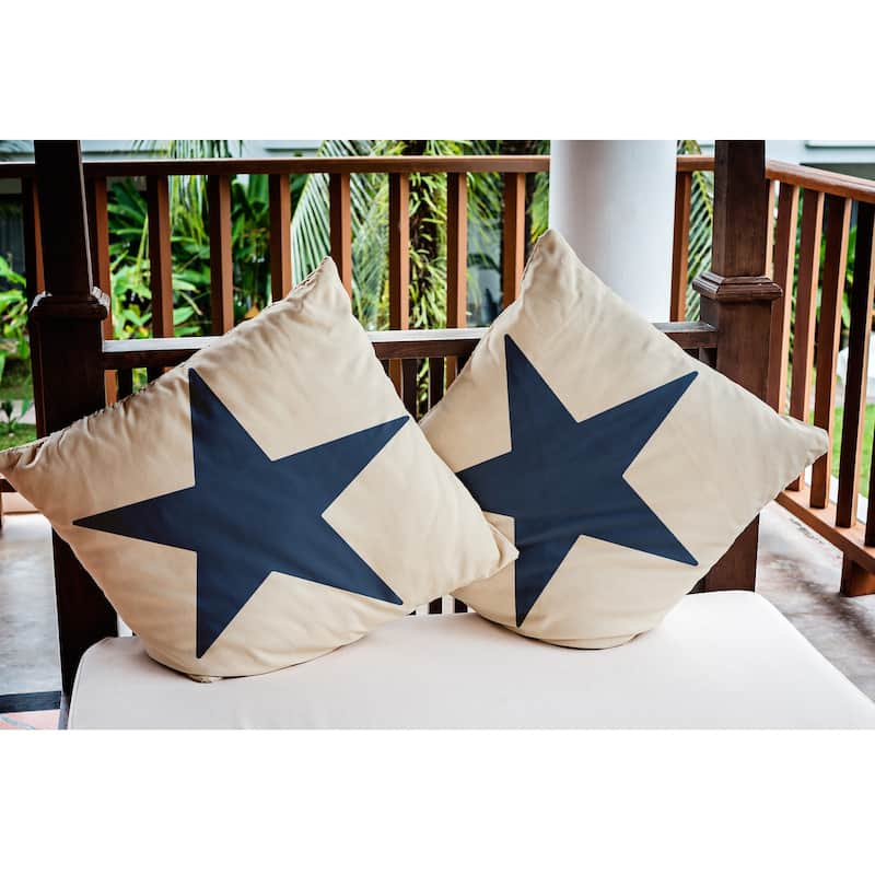 Big Star Nautical Indoor/Outdoor Throw Pillow