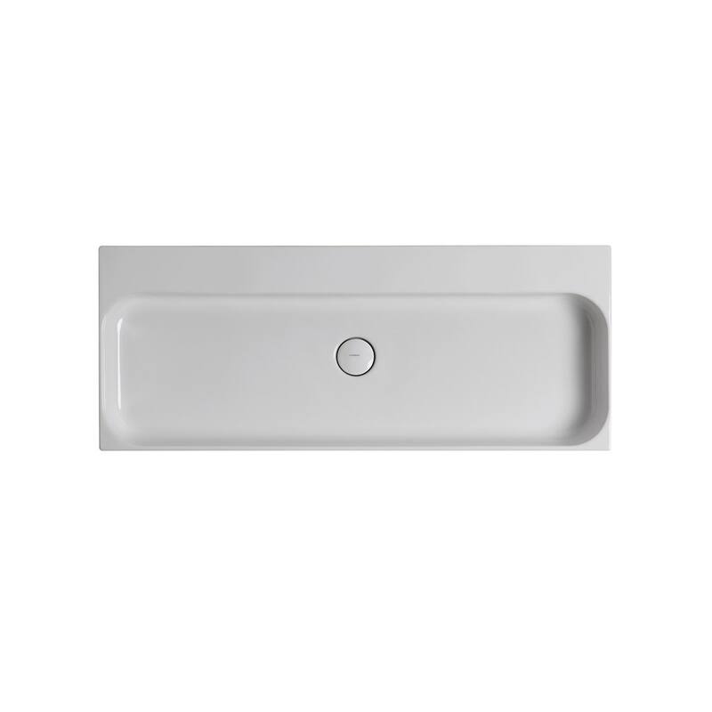 WS Bath Collections 39-3/5" Ceramic Wall Mounted / Vessel Bathroom - White