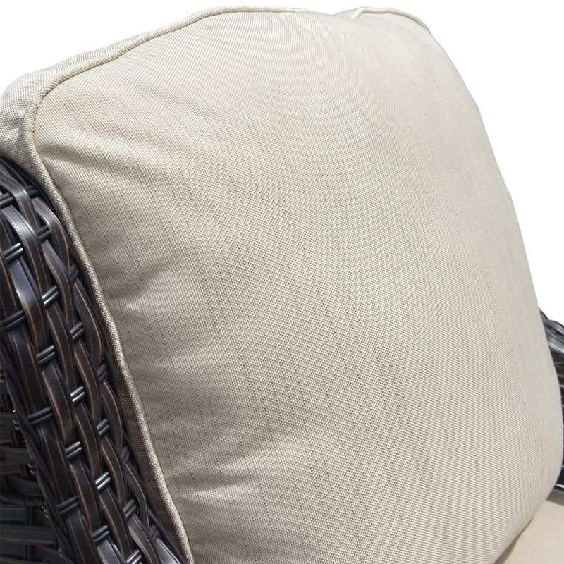 OVIOS 8-piece Rattan Wicker Patio Furniture Set Swivel Rocking Chair Set