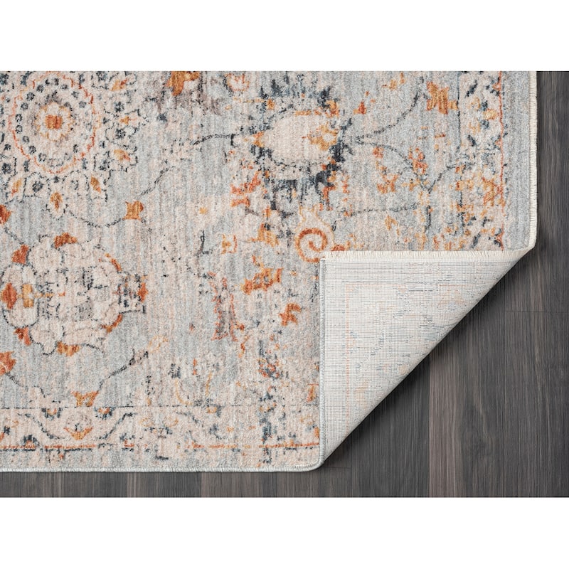 Terra by Obeetee Manor Persian Floral Rug