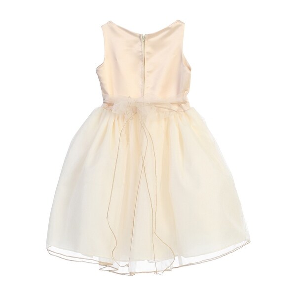taupe flower girl dress