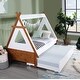 preview thumbnail 1 of 7, Loreen Oak& White Finish Twin Bed kids beds Oak& White