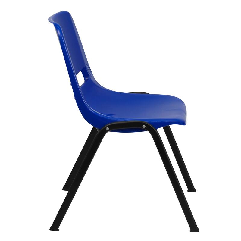 5 Pack 440 lb. Capacity Kid's Ergonomic Shell Stack Chair - 19.25"D x 15.25"W x 24.5"H