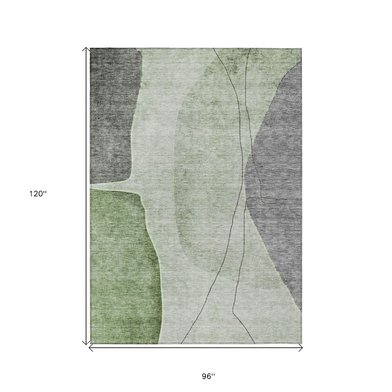 HomeRoots Abstract Transitional Rectangle Outdoor Rug