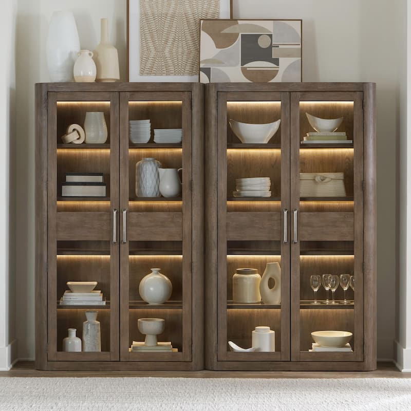 Liberty Furniture South Bend Dining Room Bunching Cabinet - Single, Set of 2 - Width 96" x Depth 18" x Height 80" - Burnished Clay