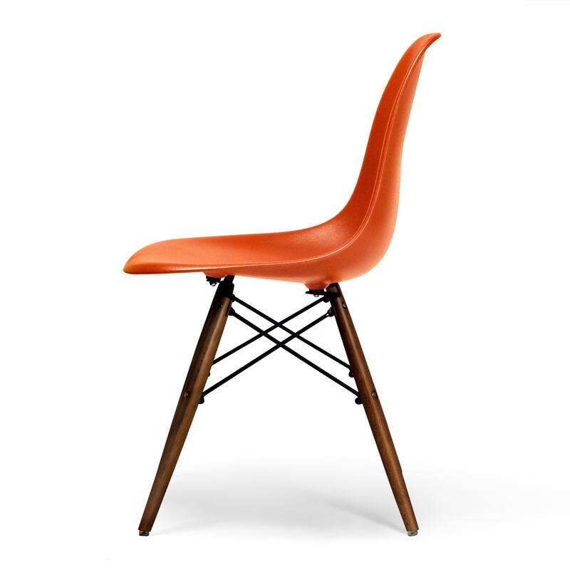 Paris-2 Side Chairs with Walnut Legs (Set of 2)