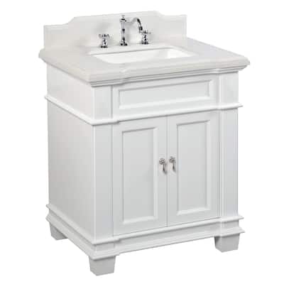 KitchenBathCollection Elizabeth 30" Bathroom Vanity with Quartz Top
