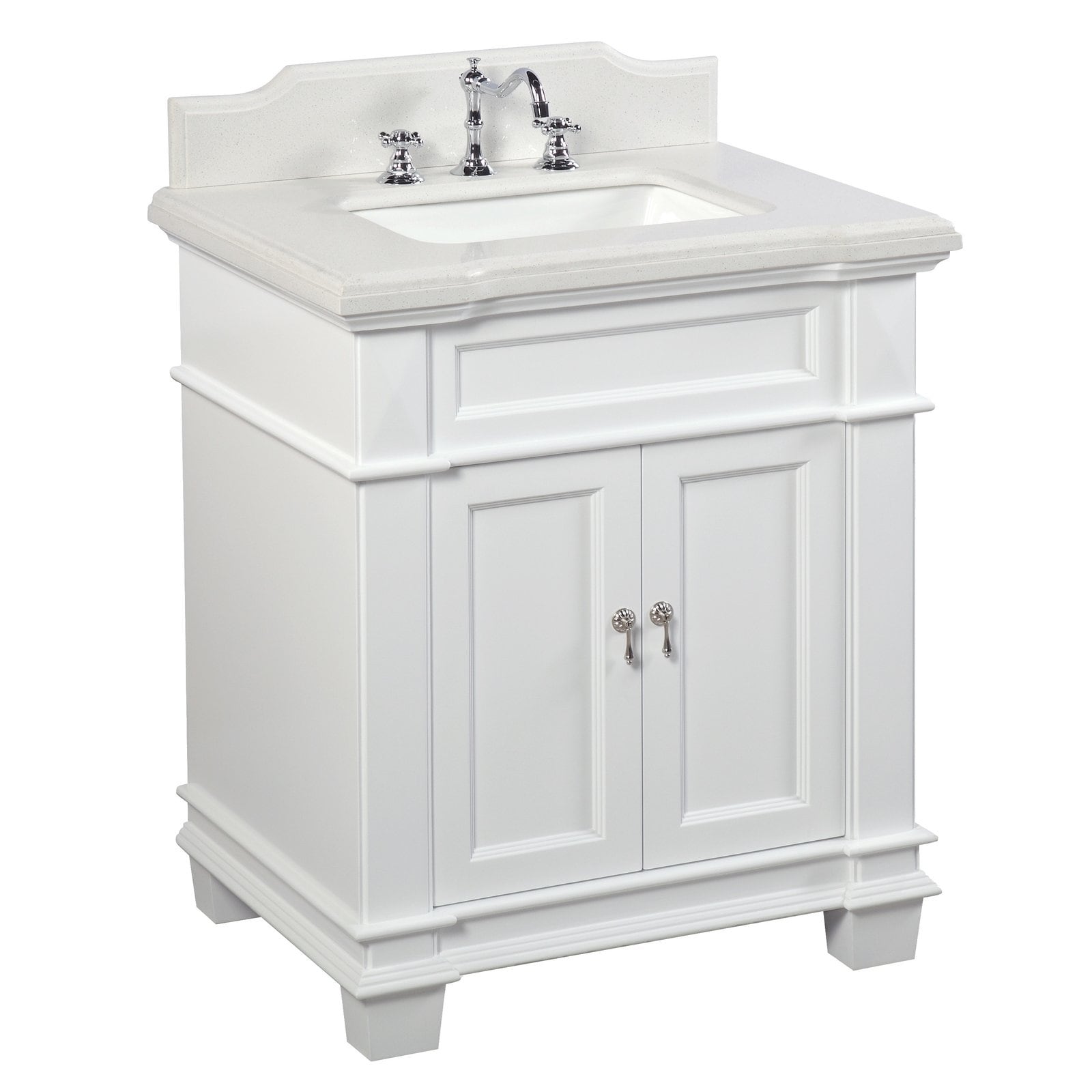 KitchenBathCollection Elizabeth 30" Bathroom Vanity with Quartz Top
