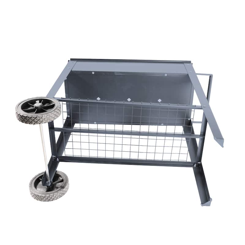 Metal Raised Garden Bed on Wheels for Outdoor Use