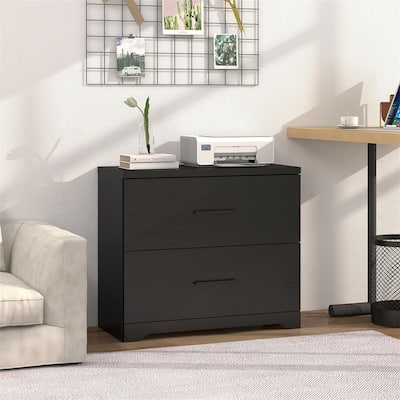 2-Drawer Wood Lateral File Cabinet - 27.17"D x 33.86"W x 29.33"H