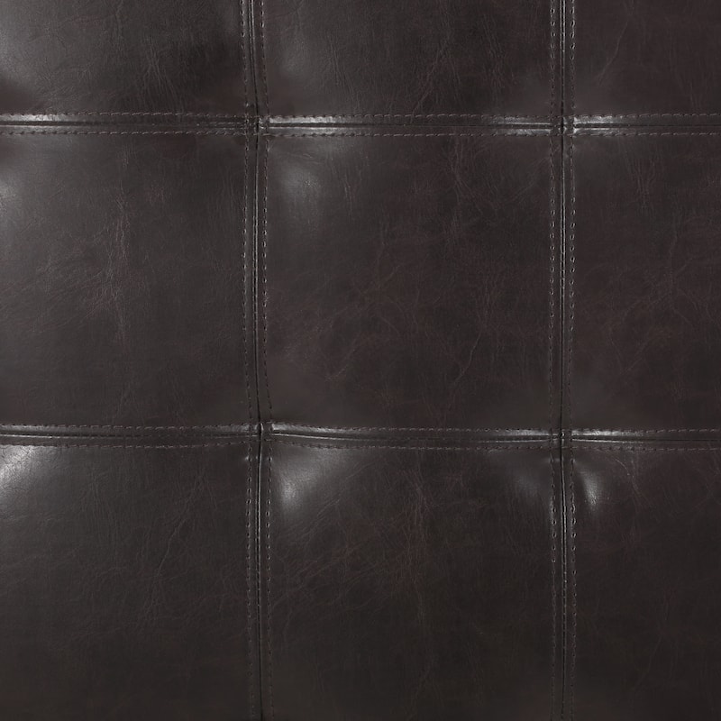Veronica Contemporary Tufted Leather Storage Ottoman by Christopher Knight Home