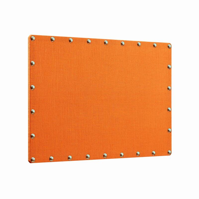 Burlap Corkboard with Nail-head Accents