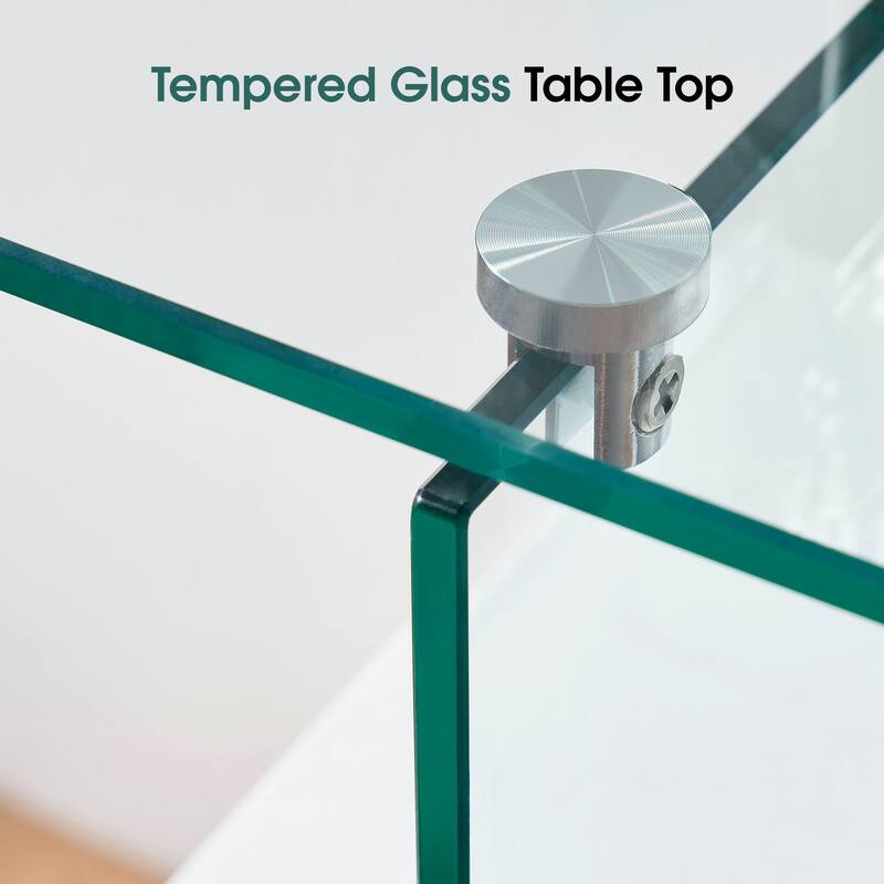 ivinta Narrow Glass Console Table with Storage, 31.5'' Modern Sofa Table for Small Space, Small Entryway Table