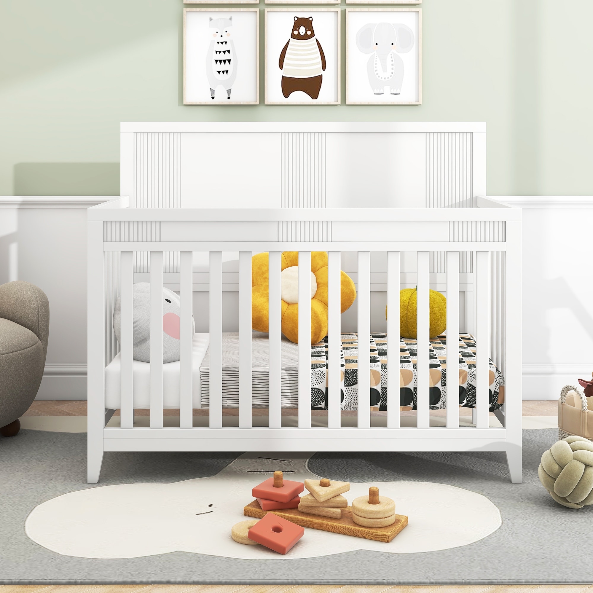 Modern Design Wood Baby Safe Crib Non Toxic Finish Bed Bath Beyond 38142143