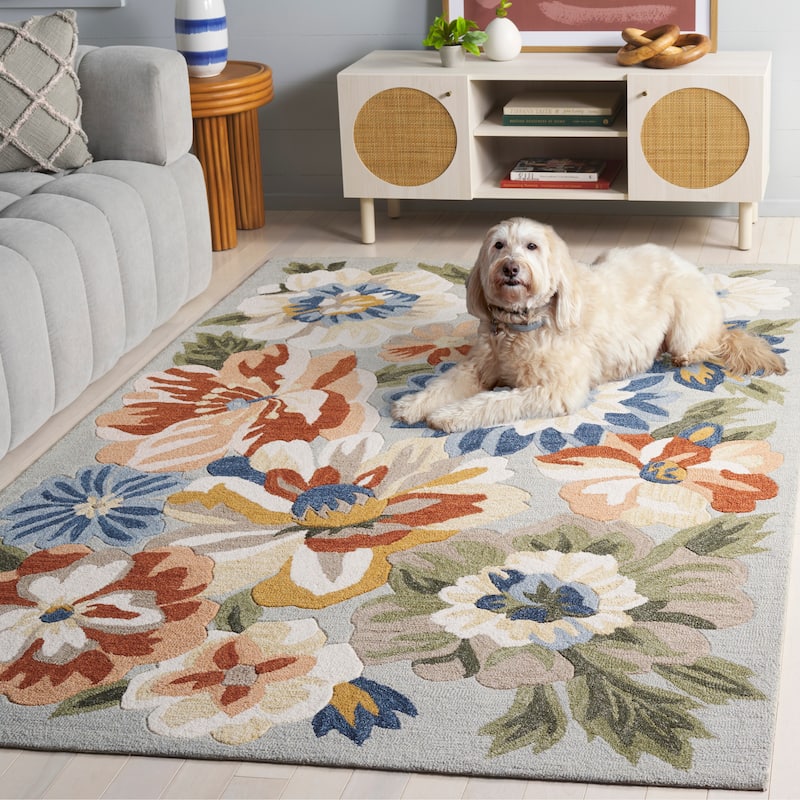 SAFAVIEH Handmade Jardin Androula Floral Wool Rug