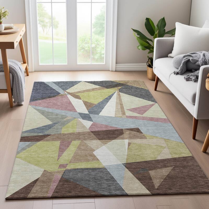 Premium Washable Super Soft Abstract Mosaic Mayfield Rug
