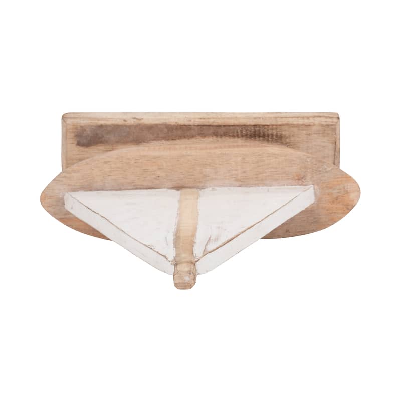 Albasia Wood Decorative Object Sailboat Handcrafted Nautical Accent