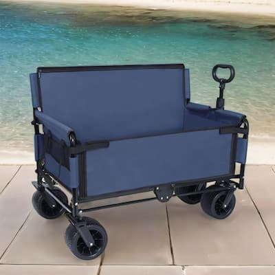 500lb 3-in-1 Heavy-Duty Wagon w/ Bench & Storage - All-Terrain Utility