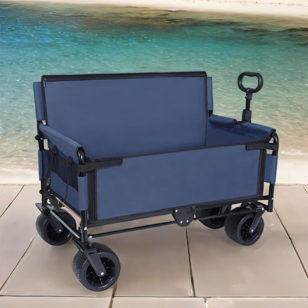 500lb 3-in-1 Heavy-Duty Wagon w/ Bench & Storage - All-Terrain Utility
