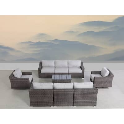 Wicker/Rattan 8 - Person Seating Group with Cushions