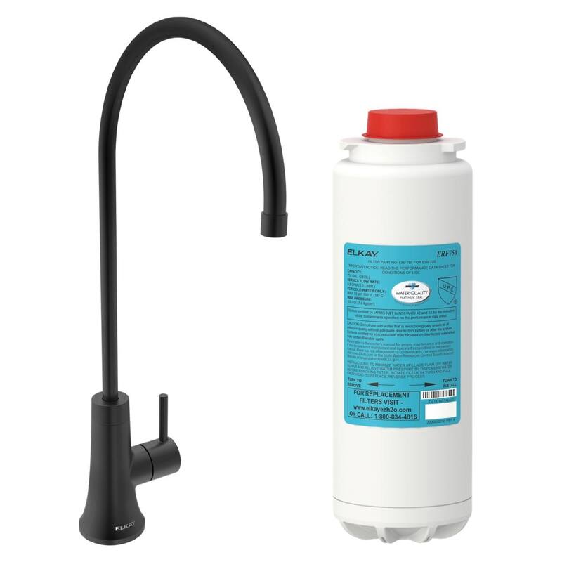 Elkay Avado Single Lever Filtered Beverage Faucet with Filter - Matte Black
