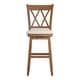 preview thumbnail 26 of 65, Eleanor Double X Back Wood Swivel Bar Stool by iNSPIRE Q Classic