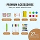 preview thumbnail 6 of 9, 2-in-1 Kids Art Easel Double-Sided Magnetic Whiteboard Chalkboard Rotating - Multi