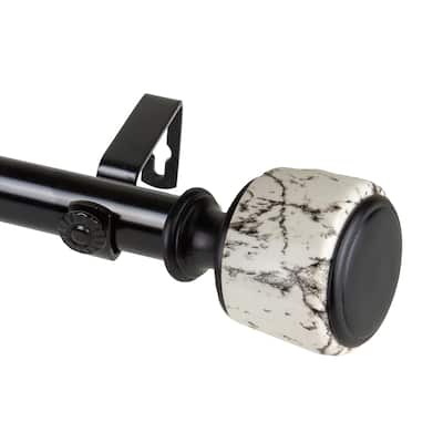 Corinne 1" Single Curtain Rod - Elegant Steel Drapery Rod for Living Room, Bedroom & More - 170