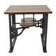 preview thumbnail 29 of 37, Brown Teak Wood Dining Table with Two, Four or Eight Attached Seats