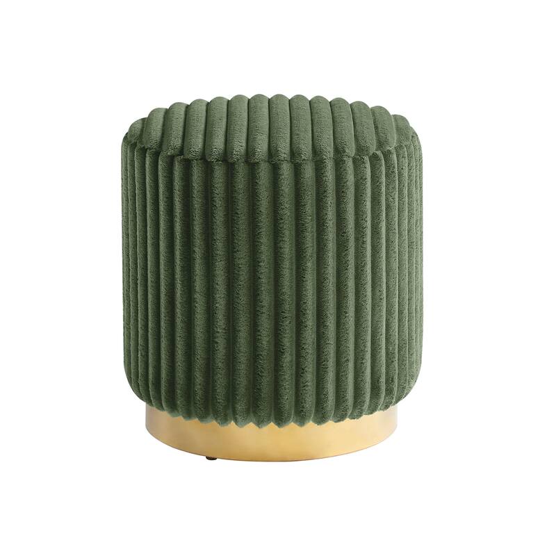 Furniture of America Jorvien Modern 17-inch Upholstered Ottoman with Plinth Base