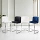 preview thumbnail 14 of 15, 26-Inch Modern Upholstered Bar Stools, Counter Height Bar Stool - 18.11"W x 19.69"D x 37.4"H