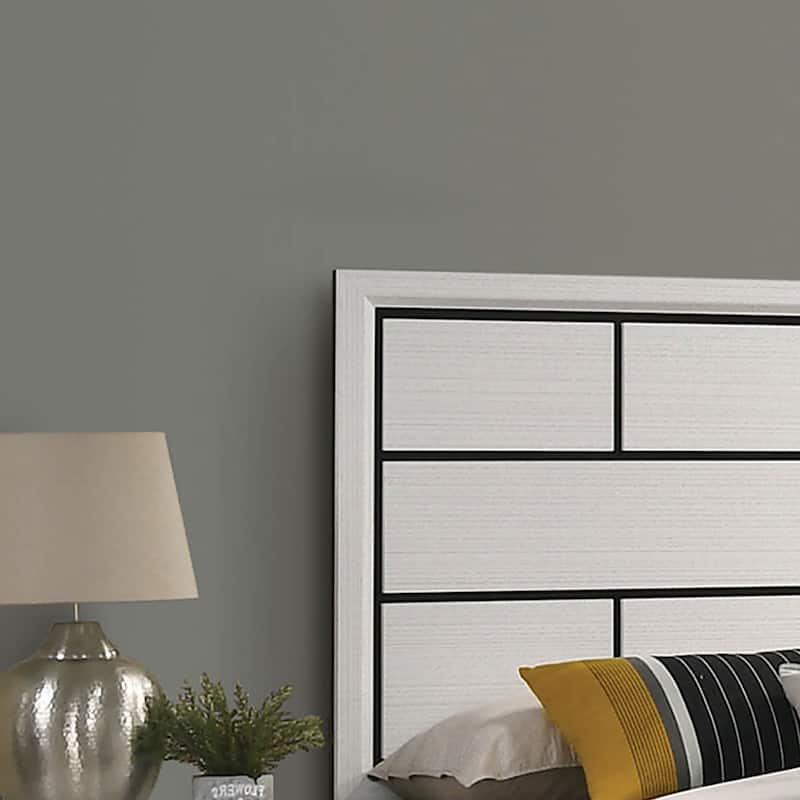 Furniture of America Lante Modern 3-Piece Two-Tone Design Panel Bedroom Set