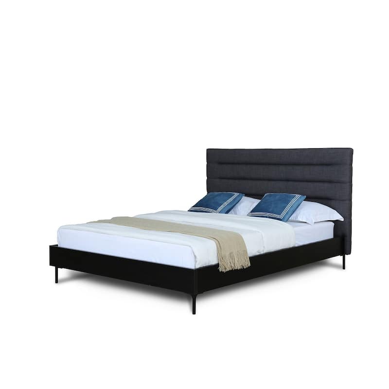 Manhattan Comfort Upholstered Mid Century Schwamm Full-Size Bed