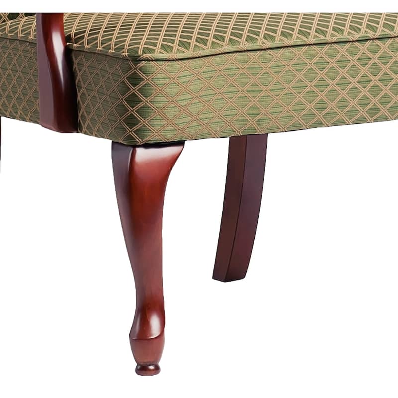 Copper Grove Casalis Cherry Finish Gooseneck Accent Chair