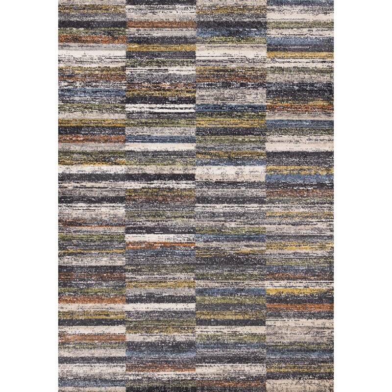 HomeRoots Abstract Modern Rectangle Area Rug - 5' X 8'