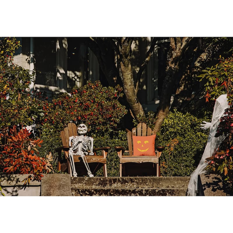 Halloween JackoLanternRight Indoor/Outdoor Throw Pillow
