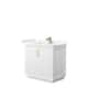 Option White, Bronze Trim, Carrara Cultured Marble Top