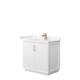 Option White, Bronze Trim, Carrara Cultured Marble Top