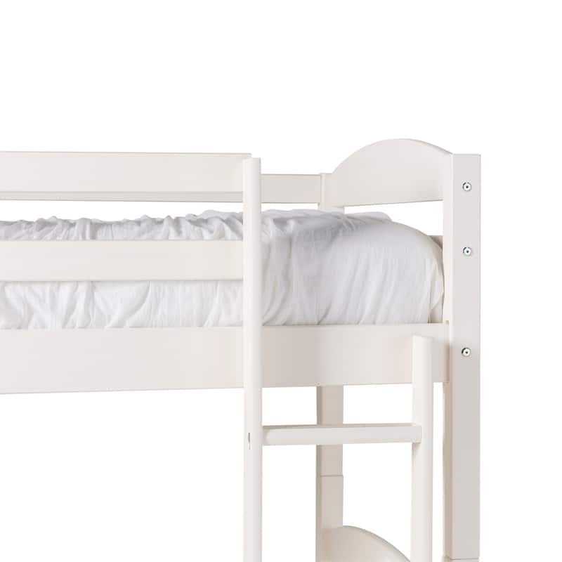 Walker Edison Solid Wood Convertible Twin-over-Twin Bunk Bed
