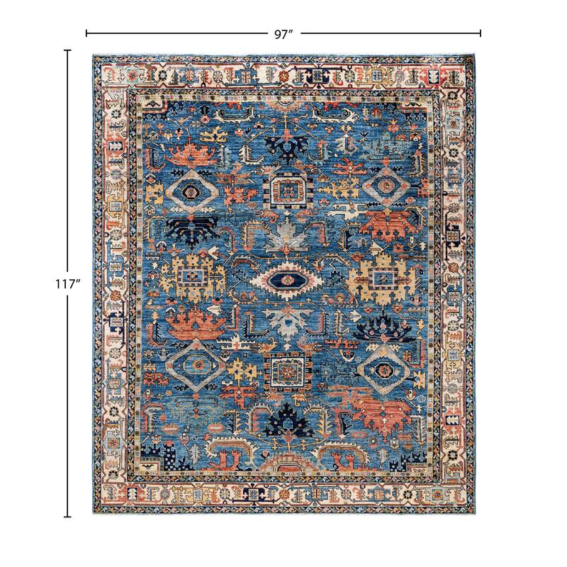 Serapi One-of-a-Kind Hand-Knotted Area Rug - Blue - 8' 1" x 9' 9"