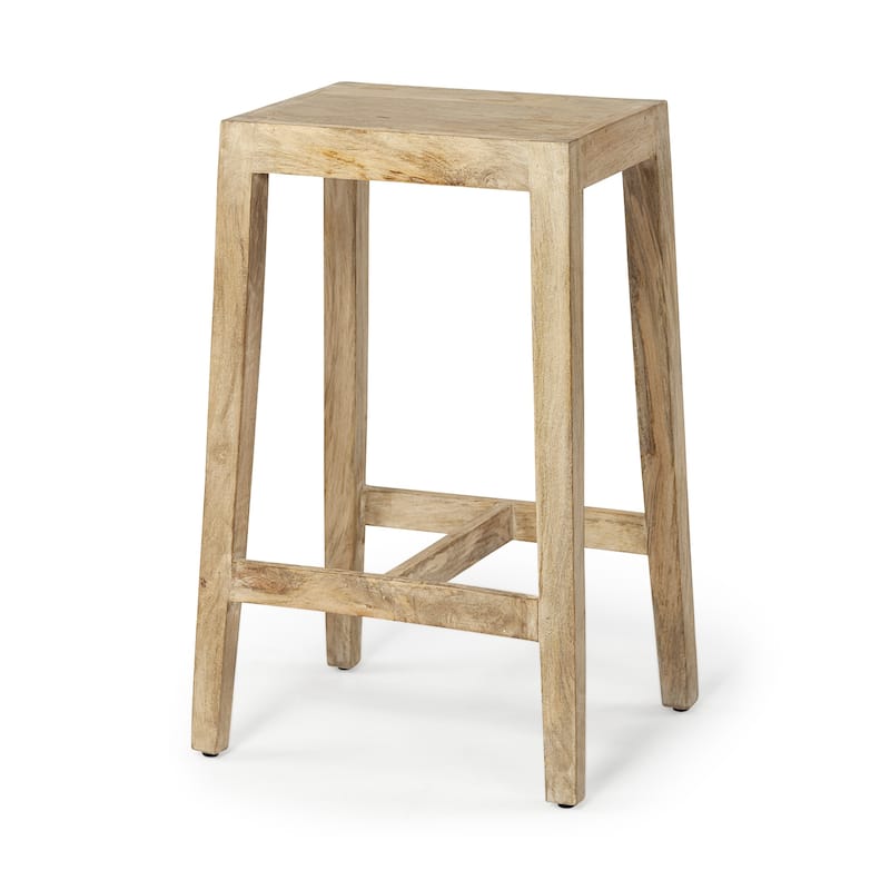 Colony Light Brown Solid Wood Counter Stool - 16.0L x 13.0W x 25.0H