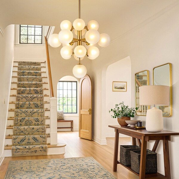 Burness 19-Light 4-Tiered Cluster Sputnik Atomic Glass Globe