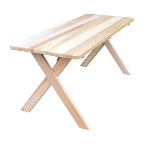 Cedar 4' Cross-Leg Picnic Table